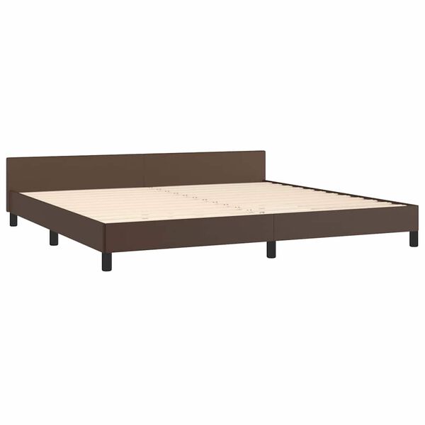 vidaXL Bedframe met hoofdeinde zonder matras 200x200 cm bruin