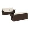 vidaXL 7-delige Loungeset met kussens poly rattan bruin