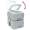 vidaXL Camping Toilet Grijs en Wit 41,5 x 36,5 x 42 cm Polyetheen