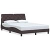 vidaXL Bedframe zonder matras stof donkerbruin 140x190 cm