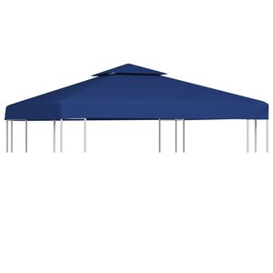 vidaXL Vervangend tentdoek prieel 310 g/m&sup2; 3x3 m donkerblauw