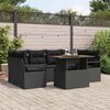 vidaXL Tuin Sofa Set met kussen 7 pcs Zwart