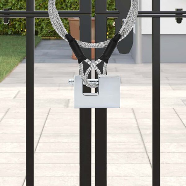 vidaXL Hangslot 6 pcs Zilver 7 x 1,9 x 5 cm IJzer