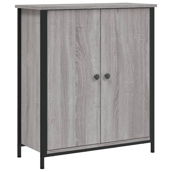 vidaXL Dressoir 70x30x80 cm bewerkt hout grijs sonoma