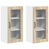 vidaXL Keukenkast 2 pcs Sonoma Eiken 40 x 31 x 80 cm Bewerkt hout