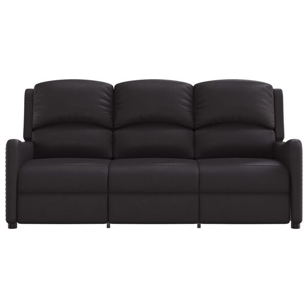 vidaXL Massagestoel 3-zits verstelbaar glanzend kunstleer zwart