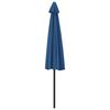 vidaXL Balkonparasol half met aluminium paal 300x155x223 cm blauw
