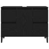 vidaXL Badkamertenk te kast Zwart Eiken 80 x 33 x 60 cm Bewerkt hout