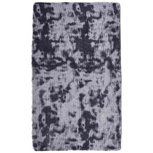 vidaXL Hoogpolig vloerkleed NAVARRA 60x100 cm polyester donkergrijs