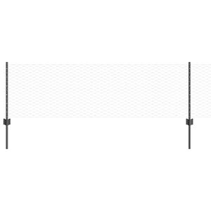vidaXL Gelaste draadhek 50 x 0,6 m (B x H) PVC-Coated Staal Grijs Mesh