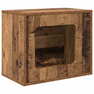 vidaXL Kattenhuis Oudhout 51 x 30 x 42,5 cm Bewerkt hout