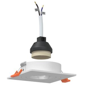 vidaXL Spotje 6 st Wit 9 x 9 x 2 cm Aluminium