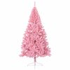vidaXL Kunstmatig Voorverlicht Kerstboom met 300 LED Roze 180 cm PVC