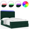 vidaXL Ottoman bed met matrassen en LED's 140x190cm fluweel