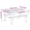 vidaXL Picknicktafel voor 4 kinderen met parasolgat massief vurenhout