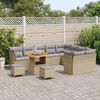 vidaXL Tuin Sofa Set met kussen met opslag 12 pcs beige en lichtgrijs