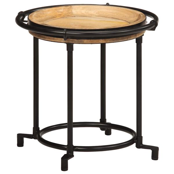 vidaXL 2-delige bijzettafelset massief hout mango