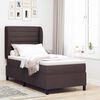 vidaXL Boxspring bed met matras Donkerbruin 90 x 190 cm Stof