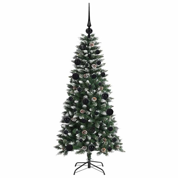 vidaXL Kunstkerstboom met 150 LED Groen 120 cm PVC en Plastic en Staal