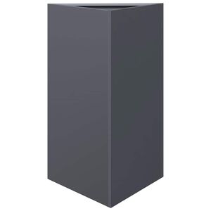 vidaXL Plantenbak driehoek 50x43x75 cm staal antracietkleurig