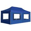 vidaXL Partytent inklapbaar met wanden 6x3 m aluminium blauw