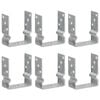 vidaXL Grondankers 6 st 12x6x15 cm gegalvaniseerd staal zilverkleurig