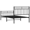 vidaXL Bedframe met hoofd- en voeteneinde metaal zwart 100x190 cm