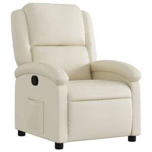 vidaXL Relaxfauteuil cr&egrave;mekleurig kunstleer