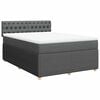 vidaXL Boxspring met matras stof donkergrijs 140x190 cm