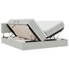 vidaXL LED Opslagbed met Matras Lichtgrijs 200 x 200 cm Fluweel