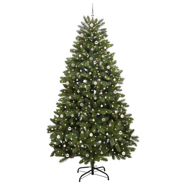 vidaXL Kunstkerstboom met 300 LED Groen 300 cm PVC en Metaal