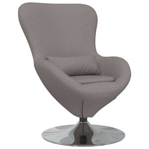 vidaXL Eivormige stoel Taupe 63 x 73 x 90 cm Stof