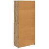 vidaXL Highboard Artisan Eiken 80 x 42,5 x 185 cm Bewerkt hout