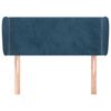 vidaXL Hoofdbord met randen 83x23x78/88 cm fluweel donkerblauw