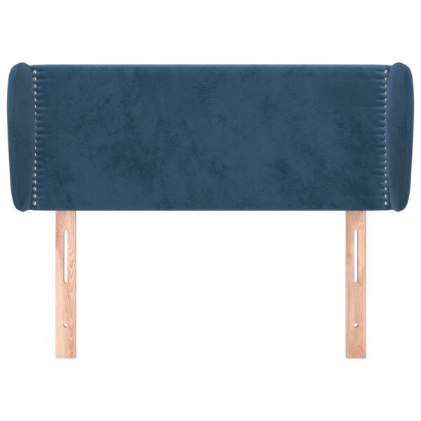 vidaXL Hoofdbord met randen 83x23x78/88 cm fluweel donkerblauw