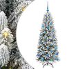 vidaXL Kunstkerstboom Wit 150 cm PVC en Plastic en Staal en PE