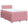 vidaXL Boxspring met matras fluweel roze 120x200 cm