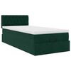 vidaXL Ottoman bed met matras en LED's 90x190cm fluweel donkergroen
