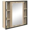 vidaXL Spiegelkast Sonoma Eiken 60 x 16 x 60 cm Bewerkt hout