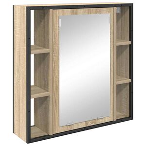 vidaXL Spiegelkast Sonoma Eiken 60 x 16 x 60 cm Bewerkt hout