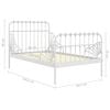 vidaXL Bedframe verlengbaar metaal wit 80x130/200 cm