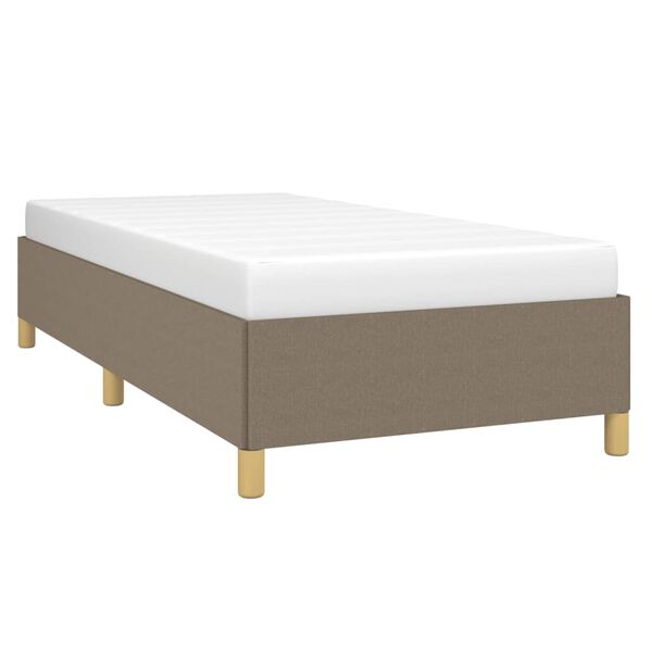 vidaXL Bedframe zonder matras 90x200 cm stof taupe