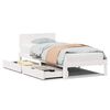 vidaXL Bedframe met lades massief grenenhout wit 100x200 cm