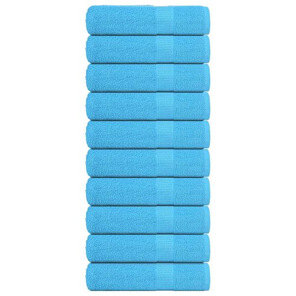 vidaXL Douchehanddoeken FROGN 10 st 70x140 cm 360 g/m&sup2; turquoise