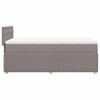 vidaXL Boxspring met matras stof taupe 100x200 cm