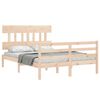 vidaXL Bedframe met hoofdbord massief hout