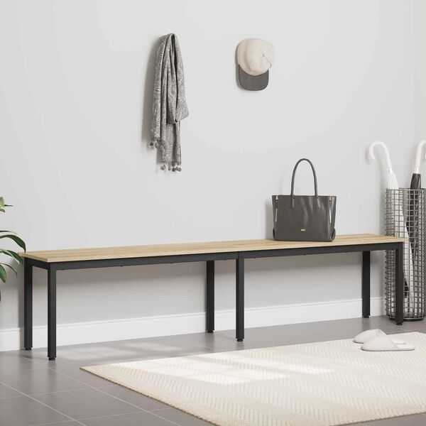 vidaXL Bank Sonoma 200 x 35 x 45 cm Bewerkt hout