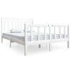 vidaXL Bedframe massief hout wit 140x190 cm