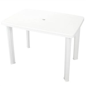 vidaXL Tuintafel 101x68x72 cm kunststof wit