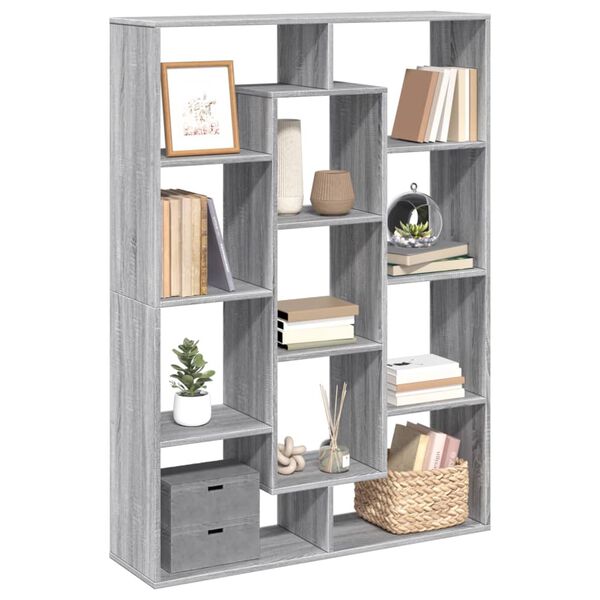 vidaXL Boekenkast 102x29x143 cm bewerkt hout grijs sonoma eikenkleurig